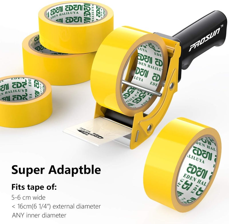 Prosun Fast Reload 2 Inch Tape Gun Dispenser Packing Packaging Sealing Cutter TG01 (TG01-YLW) - Image 3